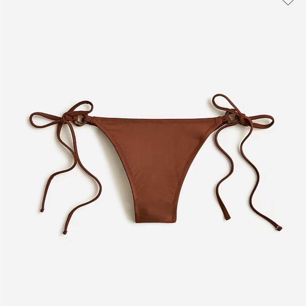 J. Crew NWT Women’s O Ring Curved Waist Cheeky String Bikini Bottom Size 2X